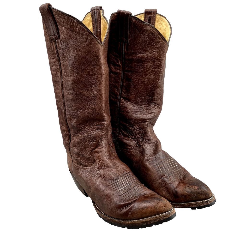 Panhandle Slim Boots Mens 8.5 D Brown Soft Leather Cowboy Western Workwear Rodeo